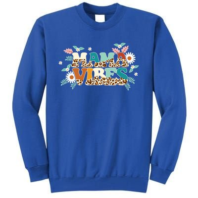 Groovy Mama Vibes Gift Matching Family MotherS Day Gift Tall Sweatshirt