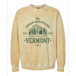 Green Mountains Vermont Vacation Colorblast Crewneck Sweatshirt