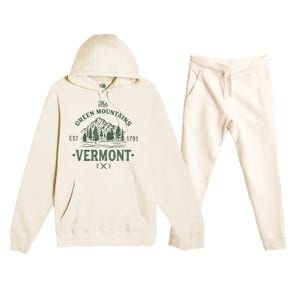 Green Mountains Vermont Vacation Premium Hooded Sweatsuit Set