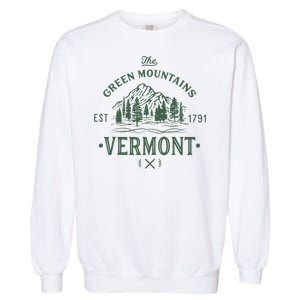 Green Mountains Vermont Vacation Garment-Dyed Sweatshirt