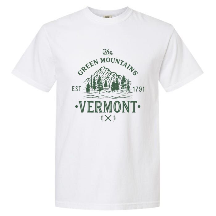 Green Mountains Vermont Vacation Garment-Dyed Heavyweight T-Shirt