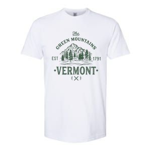 Green Mountains Vermont Vacation Softstyle CVC T-Shirt