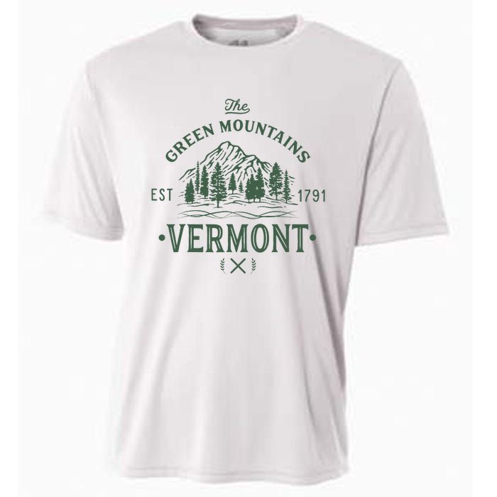 Green Mountains Vermont Vacation Cooling Performance Crew T-Shirt