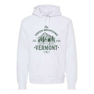 Green Mountains Vermont Vacation Premium Hoodie