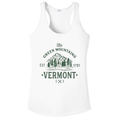 Green Mountains Vermont Vacation Ladies PosiCharge Competitor Racerback Tank