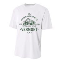 Green Mountains Vermont Vacation Performance Sprint T-Shirt