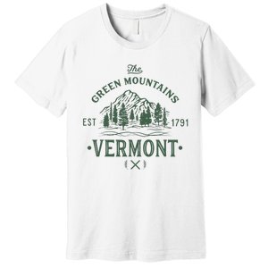 Green Mountains Vermont Vacation Premium T-Shirt