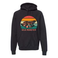 Gila Monster Vintage Sunset Gila Monster Premium Hoodie