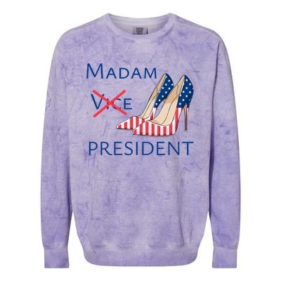 Ggt Madam Vice President Kamala Harris 2024 Election Support Cute Gift Colorblast Crewneck Sweatshirt