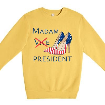 Ggt Madam Vice President Kamala Harris 2024 Election Support Cute Gift Premium Crewneck Sweatshirt