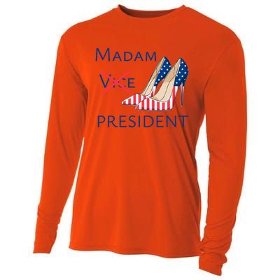 Ggt Madam Vice President Kamala Harris 2024 Election Support Cute Gift Cooling Performance Long Sleeve Crew