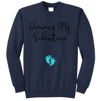 Growing My Valentine Valentines Day Pregnancy Announcet Gift Sweatshirt