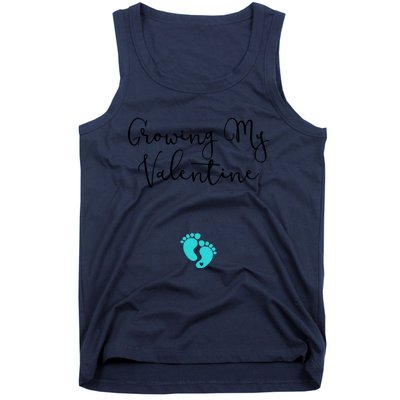 Growing My Valentine Valentines Day Pregnancy Announcet Gift Tank Top