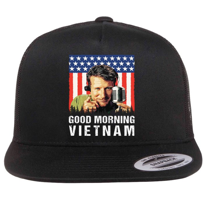 Good Morning Vietnam, Famous Quote Movies 1980s Flat Bill Trucker Hat