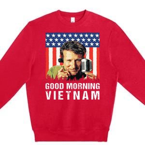 Good Morning Vietnam, Famous Quote Movies 1980s Premium Crewneck Sweatshirt