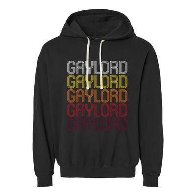 Gaylord Mn Vintage Style Minnesota Garment-Dyed Fleece Hoodie