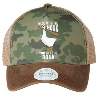 Goose Mess With The Honk You Get The Bonk Legacy Tie Dye Trucker Hat