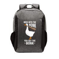 Goose Mess With The Honk You Get The Bonk Vector Backpack