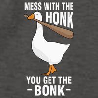 Goose Mess With The Honk You Get The Bonk Vector Backpack