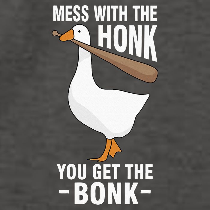 Goose Mess With The Honk You Get The Bonk Vector Backpack