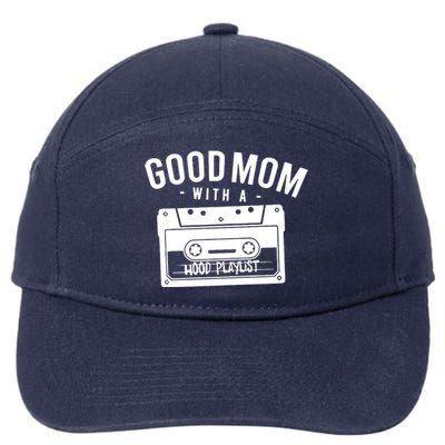 Good Mom With A Hood Playlist 7-Panel Snapback Hat