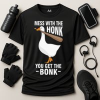 Goose Mess With The Honk You Get The Bonk Performance Shirt