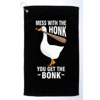 Goose Mess With The Honk You Get The Bonk Golf Towel
