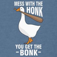 Goose Mess With The Honk You Get The Bonk Garment-Dyed Sweatshirt