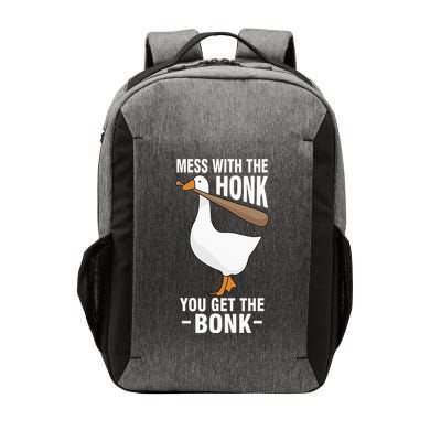 Goose Mess With The Honk You Get The Bonk Vector Backpack
