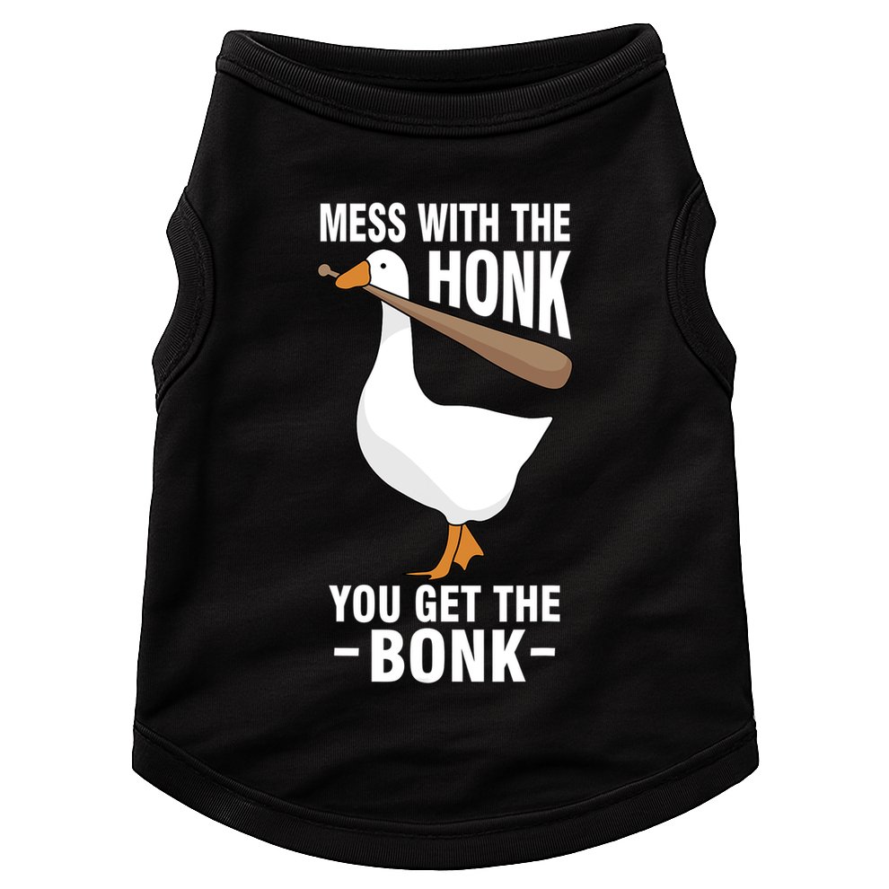 Goose Mess With The Honk You Get The Bonk Doggie Tank