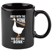 Goose Mess With The Honk You Get The Bonk 11oz C Handle Ceramic Mug