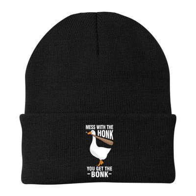 Goose Mess With The Honk You Get The Bonk Beanie