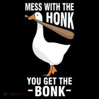 Goose Mess With The Honk You Get The Bonk Pom Pom 12in Knit Beanie