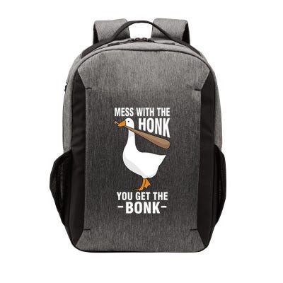 Goose Mess With The Honk You Get The Bonk Vector Backpack