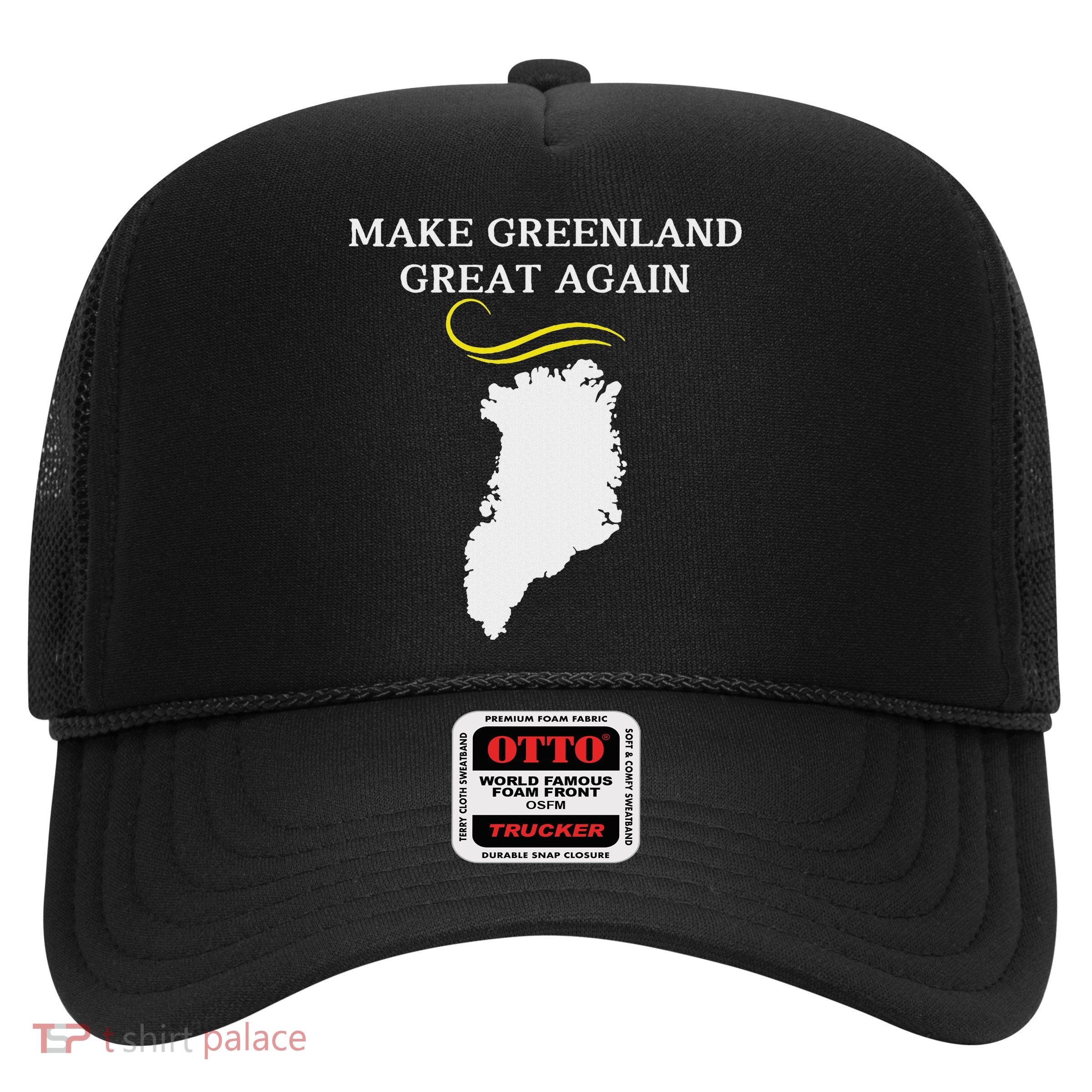 Greenland Map With Trump Hair Make Greenland Great Again Trucker Hat