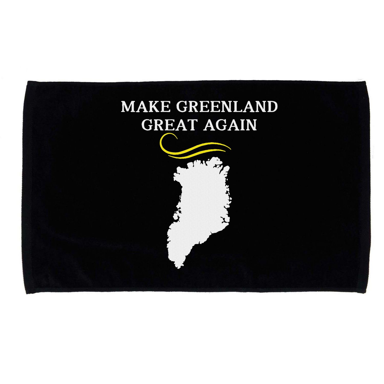 Greenland Map With Trump Hair Make Greenland Great Again Microfiber Hand Towel