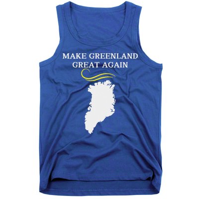 Greenland Map With Trump Hair Make Greenland Great Again Tank Top