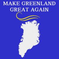 Greenland Map With Trump Hair Make Greenland Great Again Kids Sweatshirt