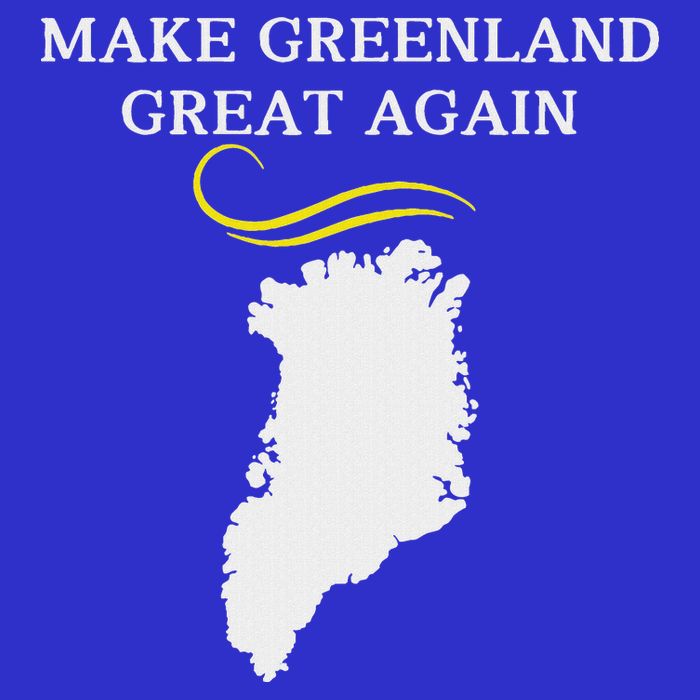Greenland Map With Trump Hair Make Greenland Great Again Kids Sweatshirt