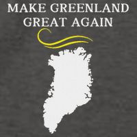 Greenland Map With Trump Hair Make Greenland Great Again Vector Backpack