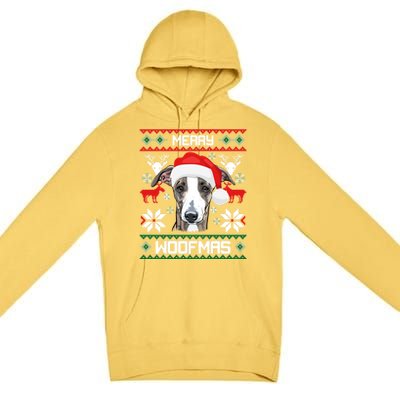 Greyhound Merry Woofmas Gift For Christmas Clothes Xmas Cool Gift Premium Pullover Hoodie