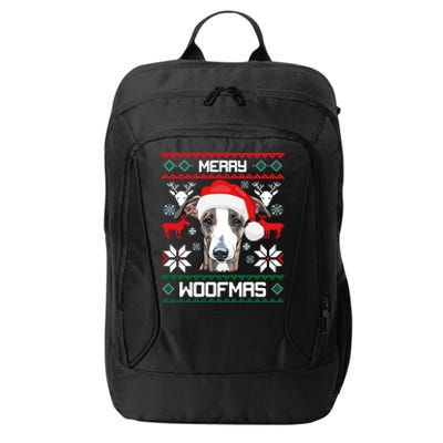 Greyhound Merry Woofmas Gift For Christmas Clothes Xmas Cool Gift City Backpack