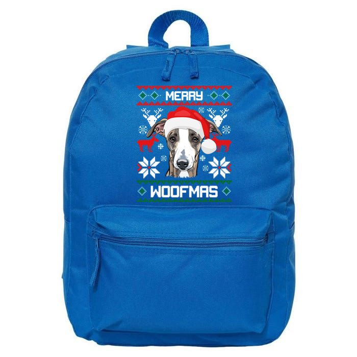 Greyhound Merry Woofmas Gift For Christmas Clothes Xmas Cool Gift 16 in Basic Backpack