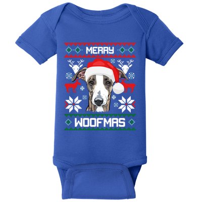 Greyhound Merry Woofmas Gift For Christmas Clothes Xmas Cool Gift Baby Bodysuit