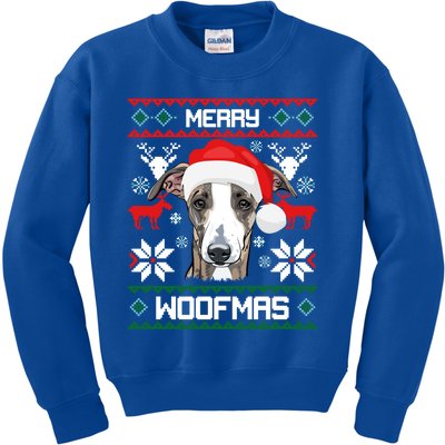 Greyhound Merry Woofmas Gift For Christmas Clothes Xmas Cool Gift Kids Sweatshirt