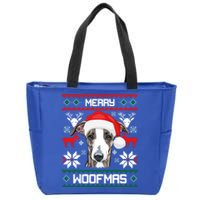 Greyhound Merry Woofmas Gift For Christmas Clothes Xmas Cool Gift Zip Tote Bag