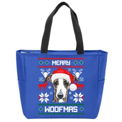 Greyhound Merry Woofmas Gift For Christmas Clothes Xmas Cool Gift Zip Tote Bag