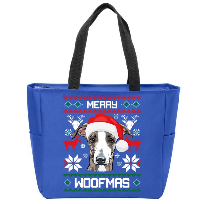 Greyhound Merry Woofmas Gift For Christmas Clothes Xmas Cool Gift Zip Tote Bag