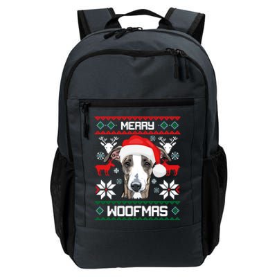 Greyhound Merry Woofmas Gift For Christmas Clothes Xmas Cool Gift Daily Commute Backpack