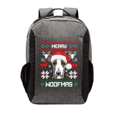 Greyhound Merry Woofmas Gift For Christmas Clothes Xmas Cool Gift Vector Backpack